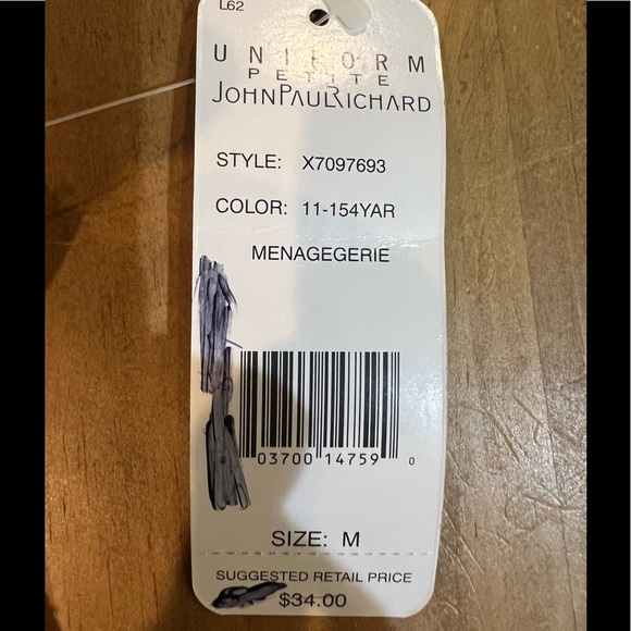 UNIFORM PETITE JOHN PAUL RICHARD 2 pieceNWT size Petite-M Red - Picture 5 of 7